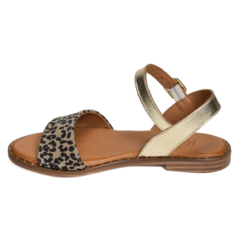 TURLES Léopard, Sandales plates K.Mary