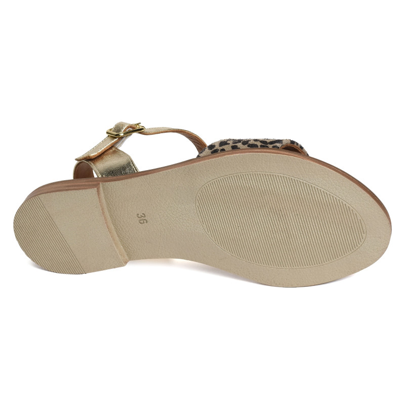 TURLES Léopard, Sandales plates K.Mary