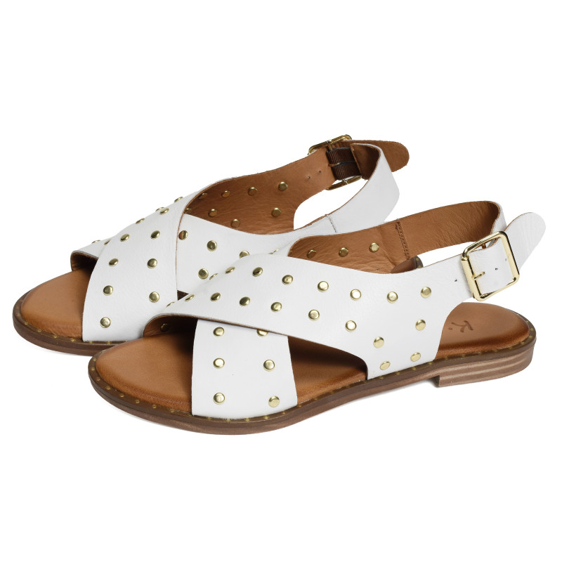 TABARCO Blanc, Sandales plates K.Mary