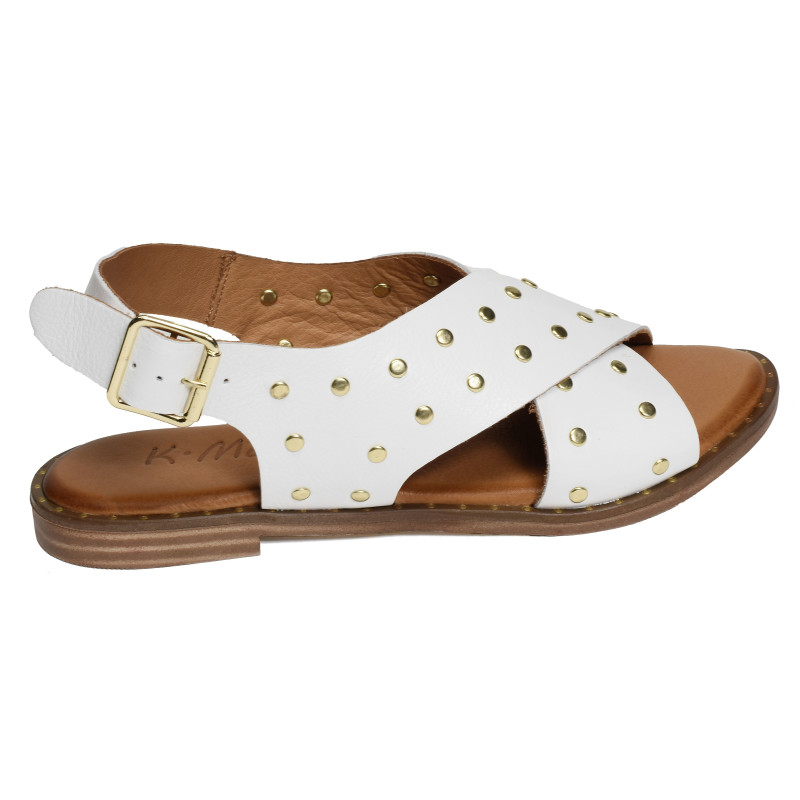 TABARCO Blanc, Sandales plates K.Mary