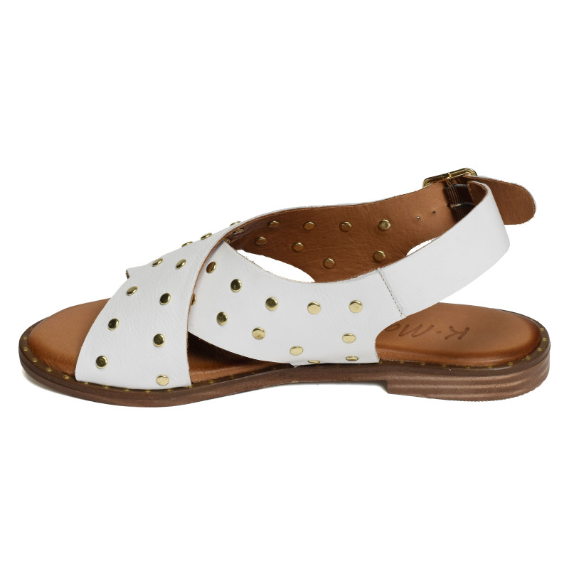 TABARCO Blanc, Sandales plates K.Mary