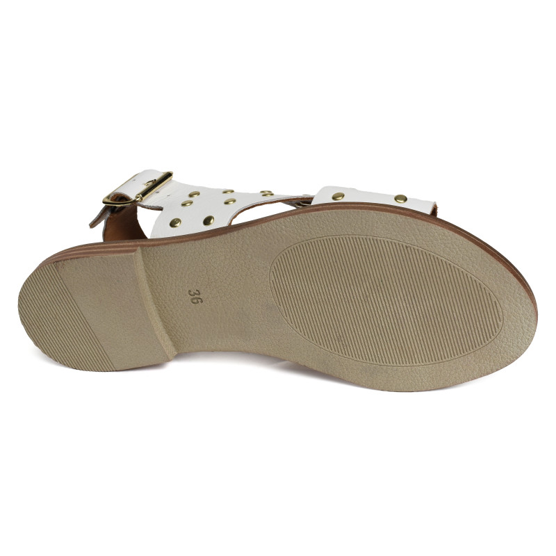 TABARCO Blanc, Sandales plates K.Mary