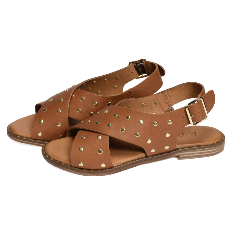 TABARCO Camel, Sandales plates K.Mary