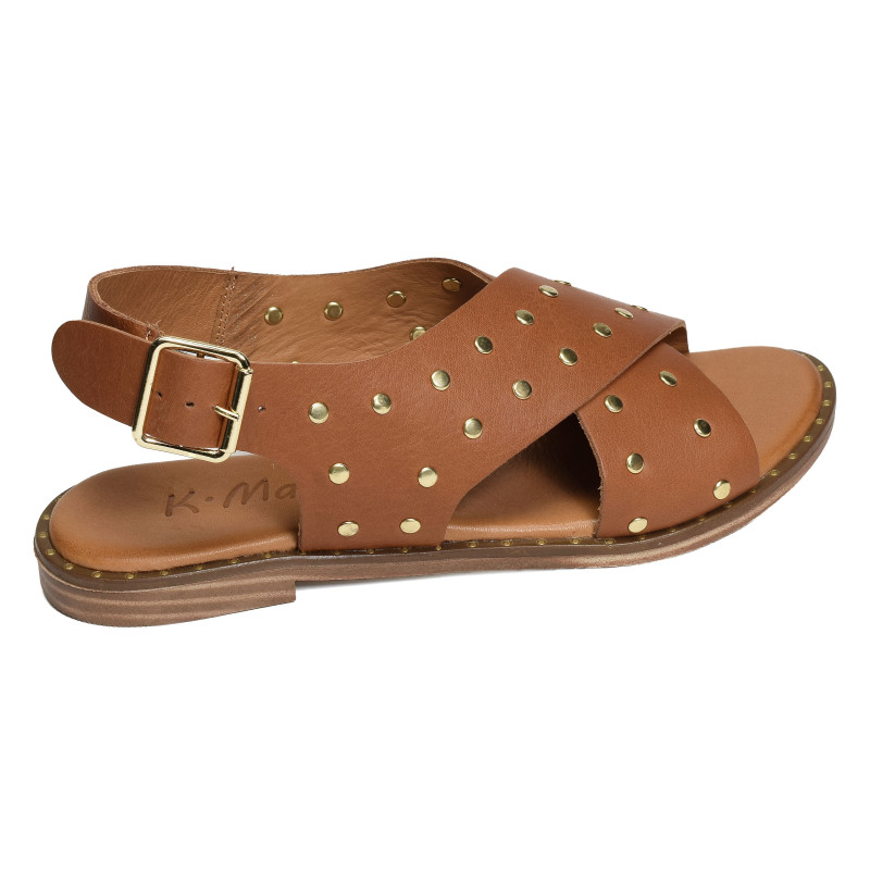 TABARCO Camel, Sandales plates K.Mary