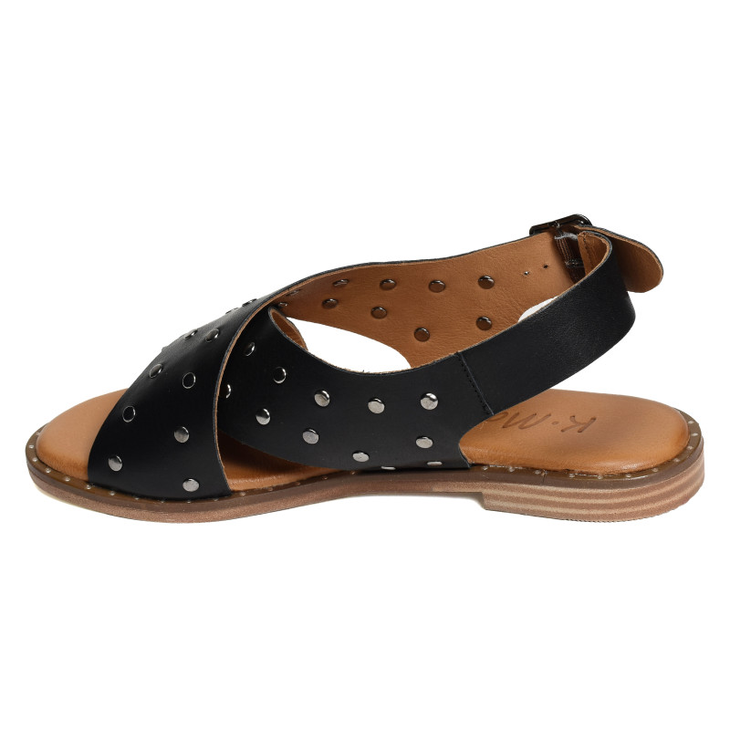 TABARCO Noir, Sandales plates K.Mary