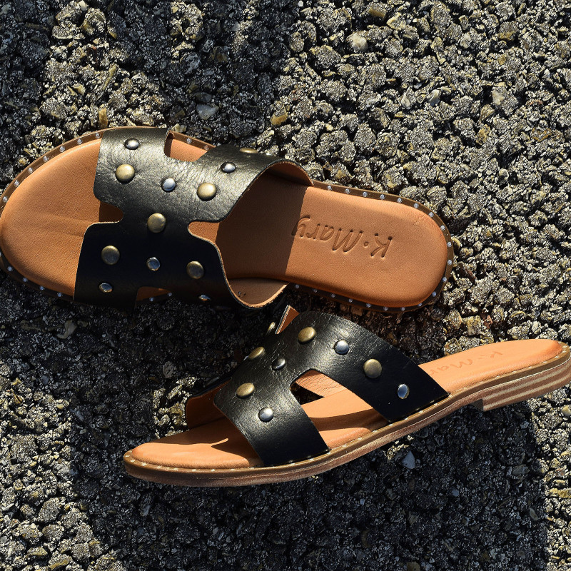 TABARIN Noir, Mules K.Mary