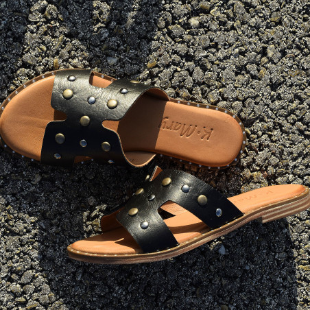TABARIN Noir, Mules K.Mary