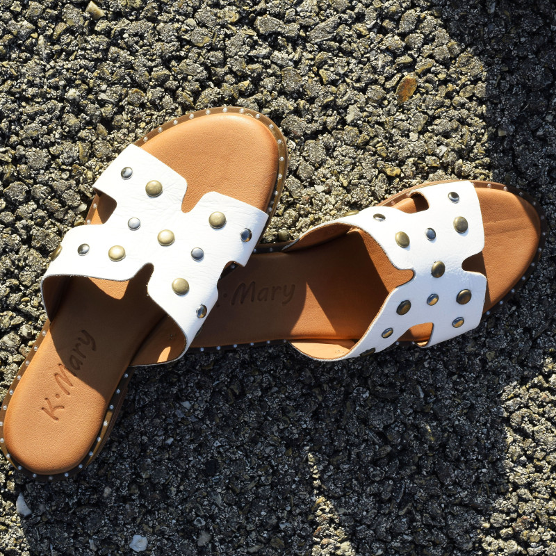 TABARIN Blanc, Mules K.Mary