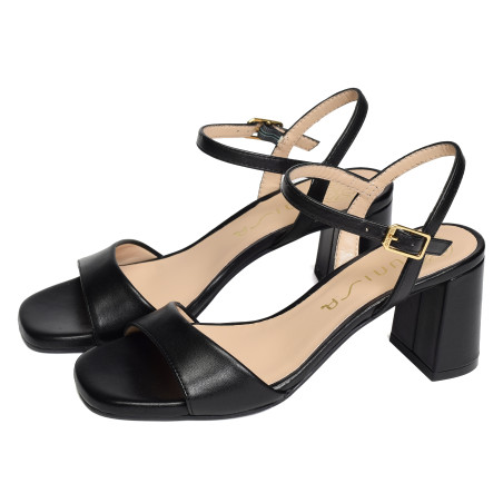 MORATY Noir, Nu-Pieds à talon Unisa