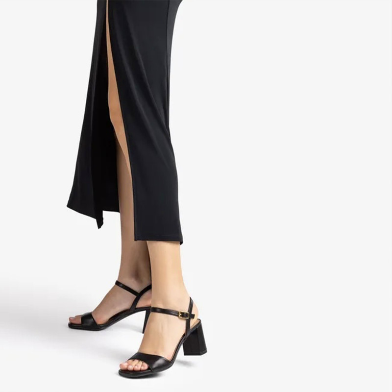 MORATY Noir, Nu-Pieds à talon Unisa