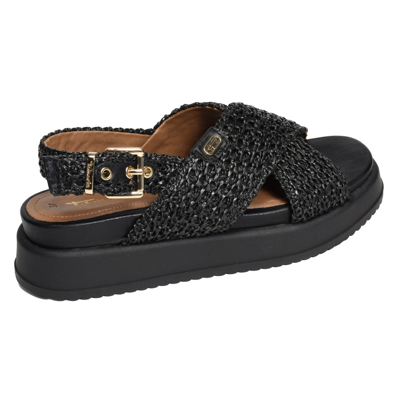 28224 Noir, Nu-Pieds à plateforme Tamaris