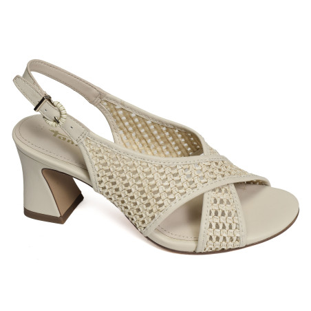 28315 Ivoire, Nu-Pieds à talon Tamaris