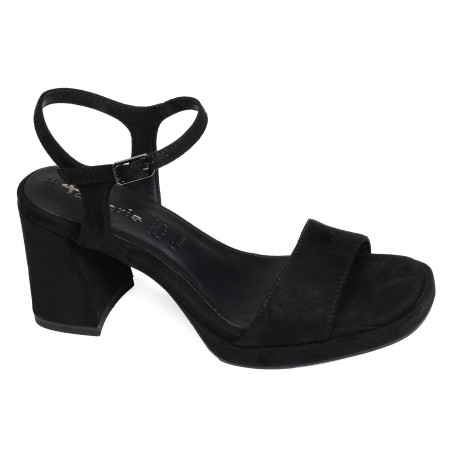 28343 Noir, Nu-Pieds à talon Tamaris