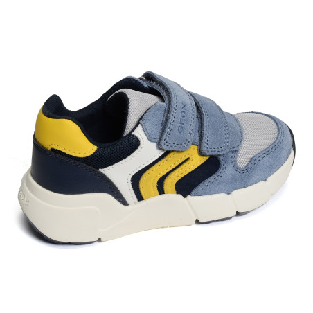 B FLEXYPER Bleu Jaune, Baskets running Geox