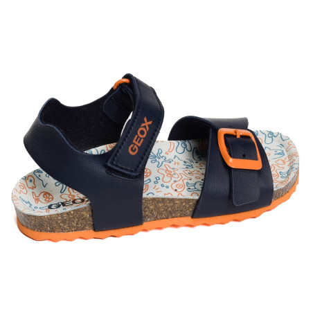 J GHITA BB Marine Orange, Sandales plates & Nu-Pieds Geox