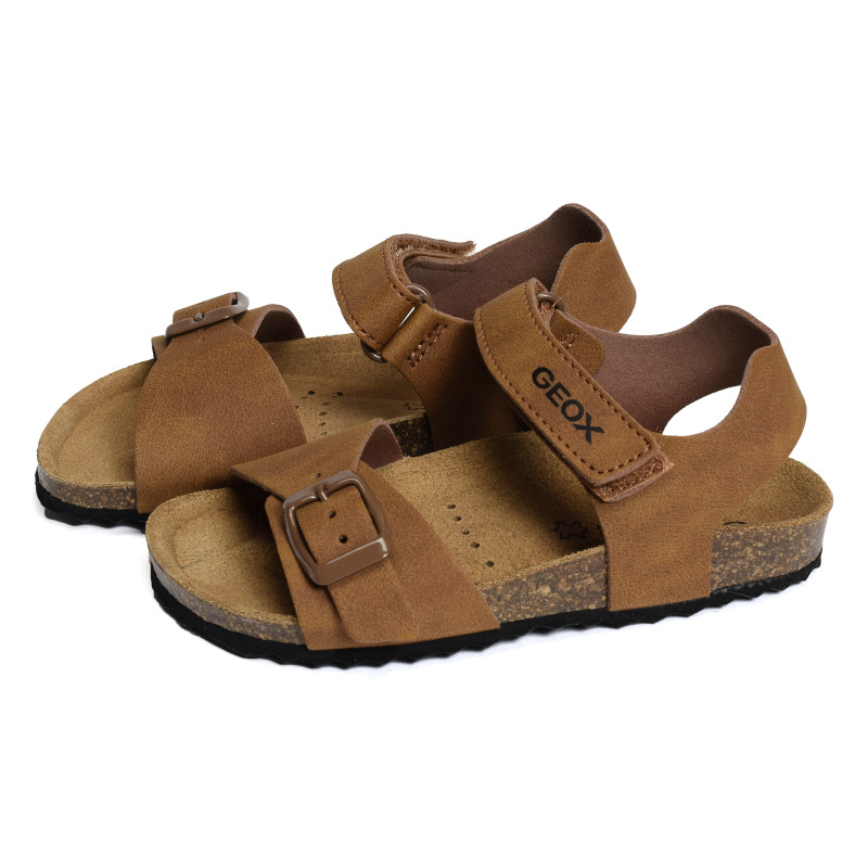 J GHITA BB Caramel, Sandales plates & Nu-Pieds Geox