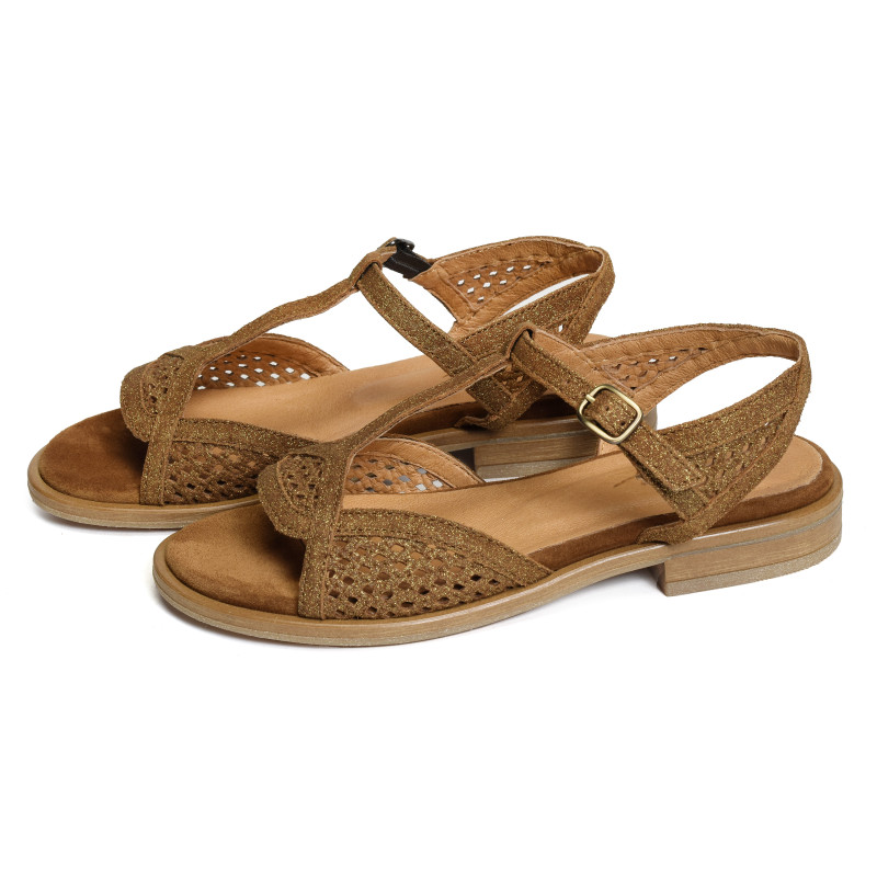 IDALIA Marron, Sandales plates Minka