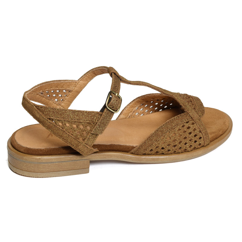 IDALIA Marron, Sandales plates Minka