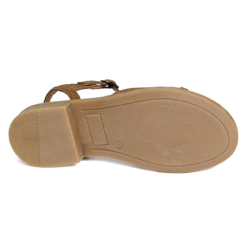 IDALIA Marron, Sandales plates Minka