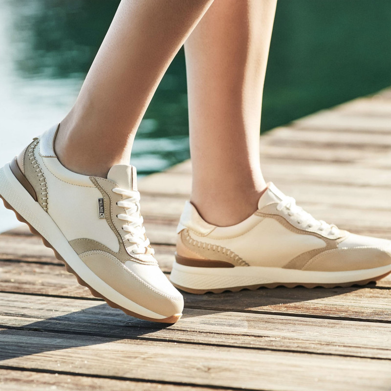 ARRECIFE 6625 Blanc Beige, Baskets running Pikolinos