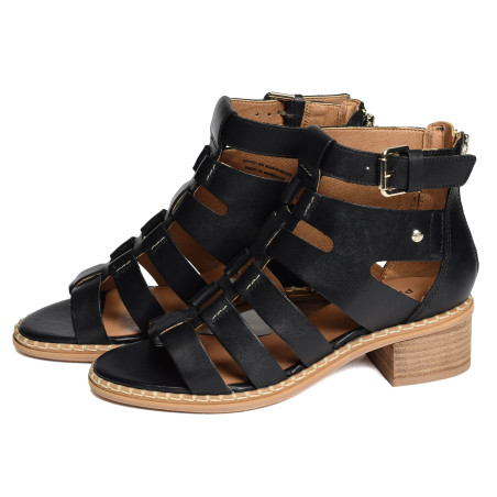 BLANES 1823 Noir, Nu-Pieds à talon Pikolinos