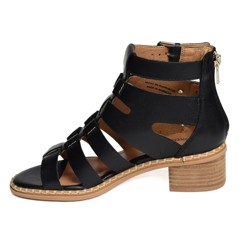 BLANES 1823 Noir, Nu-Pieds à talon Pikolinos