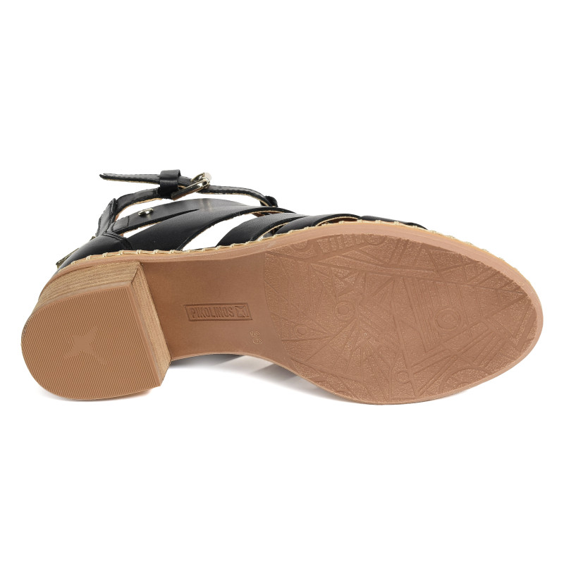 BLANES 1823 Noir, Nu-Pieds à talon Pikolinos