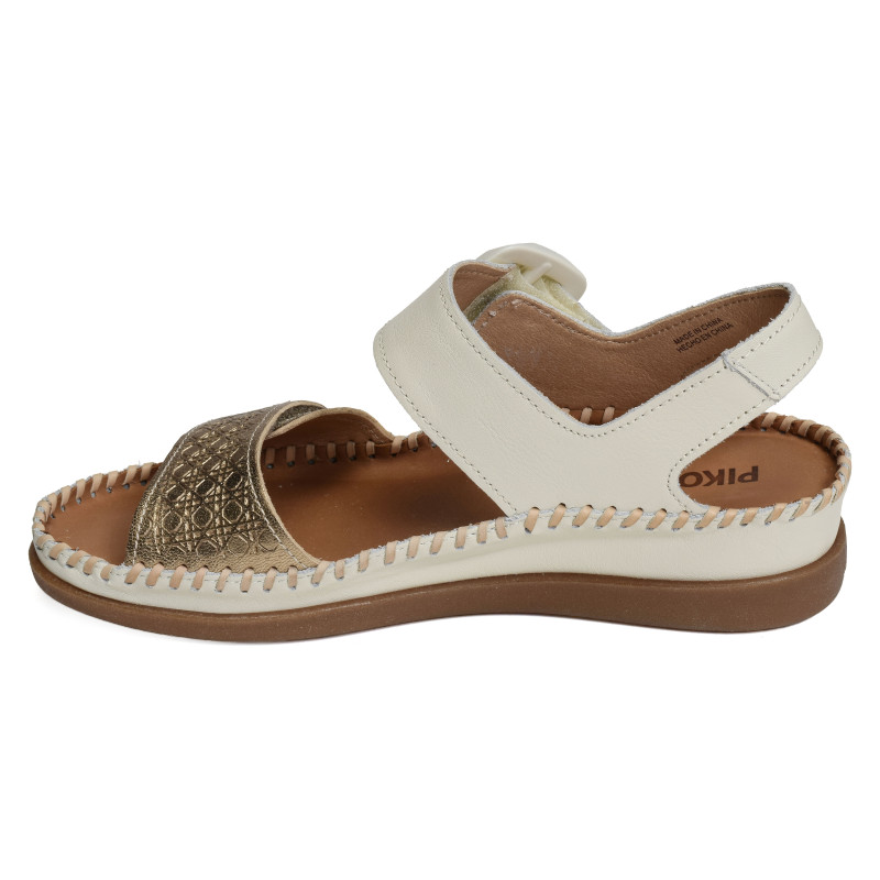 CADAQUES 0555 Blanc Bronze, Sandales compensées Pikolinos