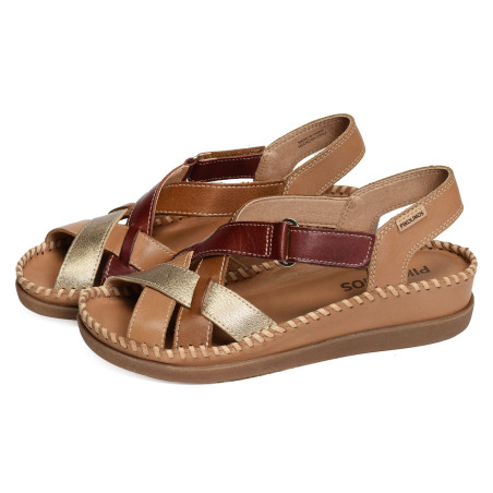 CADAQUES 0741 Marron Rouge, Sandales compensées Pikolinos