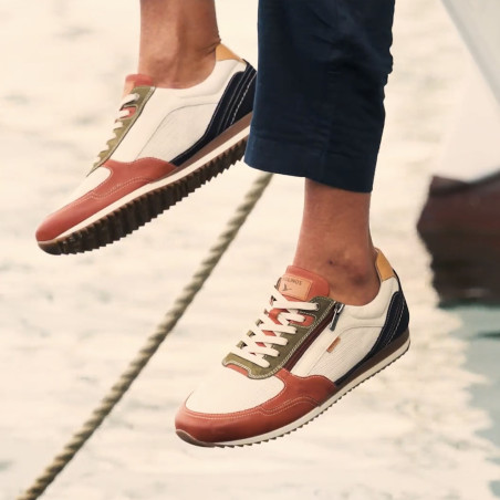 LIVERPOOL 6292 Blanc Multicolore, Baskets running Pikolinos