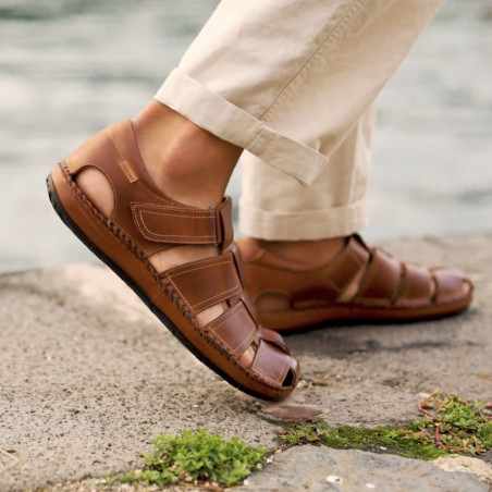 TARIFA 5433 Camel, Sandales plates Pikolinos