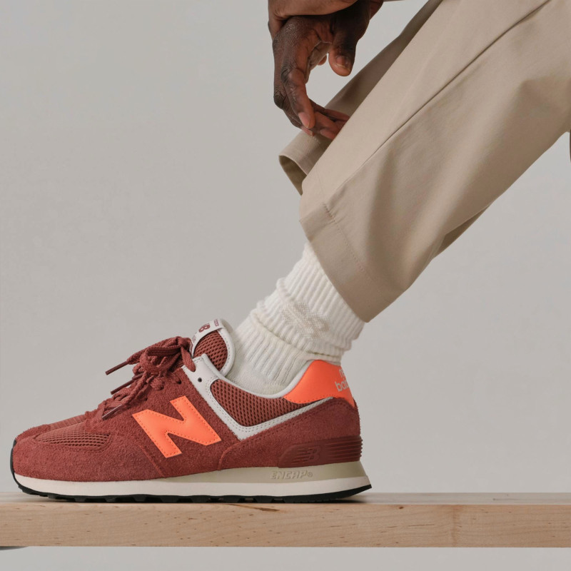U574 Rouge Orange, Sneakers basses New Balance