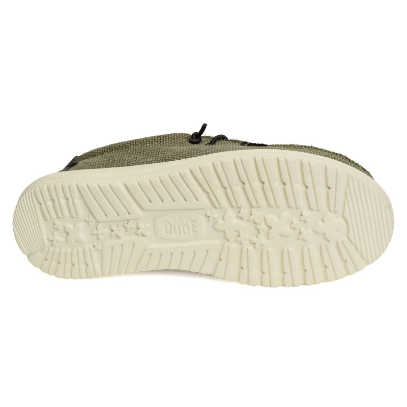 WALLY BRAIDED Kaki Marron, Slip-On HeyDude