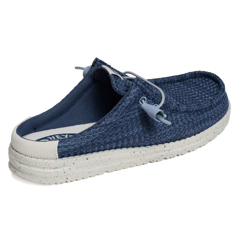 WALLY SLIP MULTI MESH Bleu Gris, Mules HeyDude