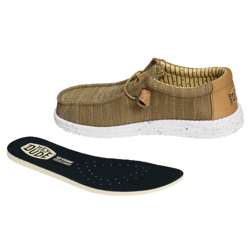 WALLY STRETCH SOX Camel, Slip-On HeyDude