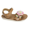 GOA RIFIFI Camel Multicolore, Sandales plates & Nu-Pieds Shoopom
