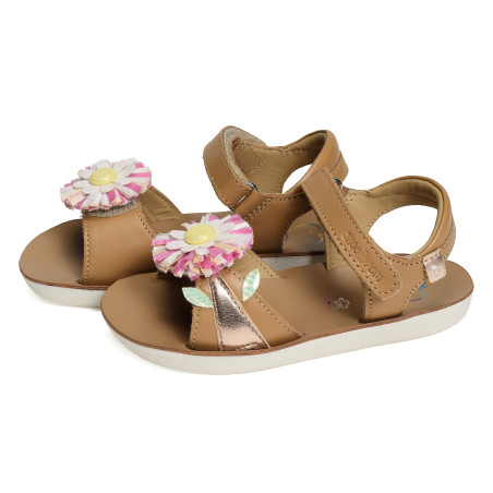 GOA RIFIFI Camel Multicolore, Sandales plates & Nu-Pieds Shoopom