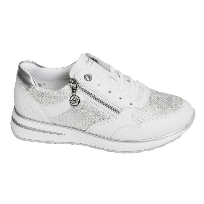 D1G08 Blanc Argent, Baskets running Remonte