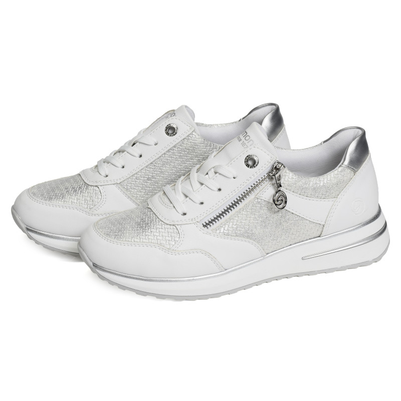 D1G08 Blanc Argent, Baskets running Remonte