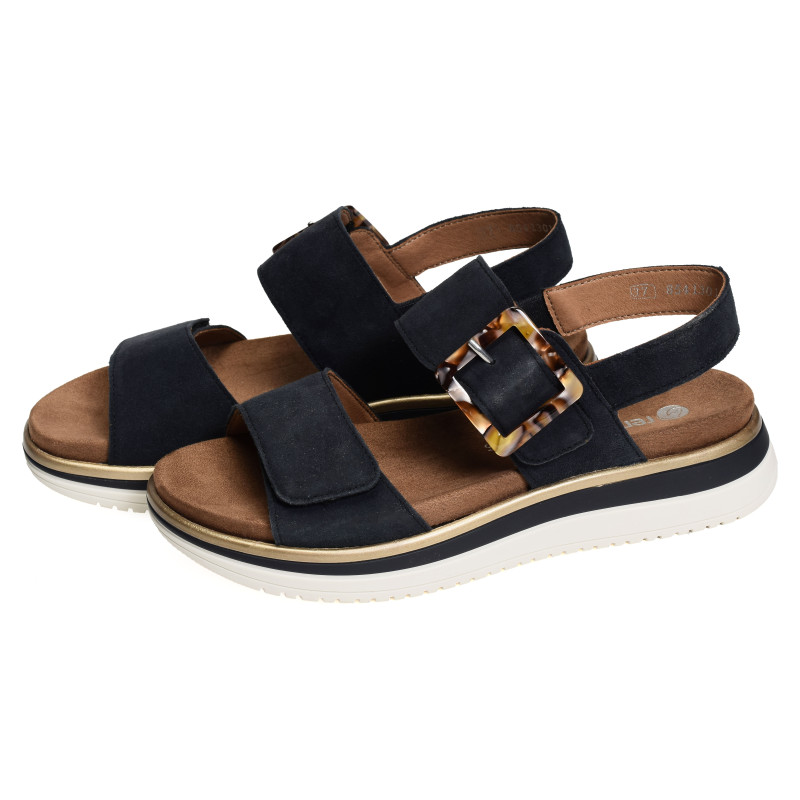 D1J62 Marine, Sandales plates Remonte