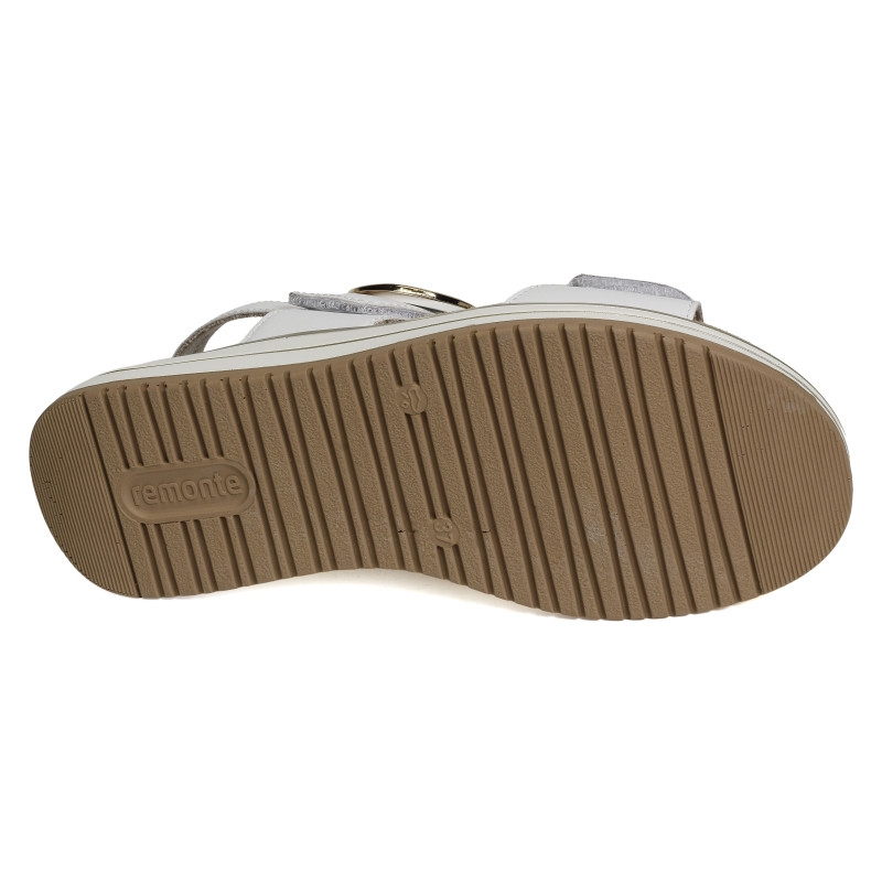 D1J63 Blanc, Sandales plates Remonte
