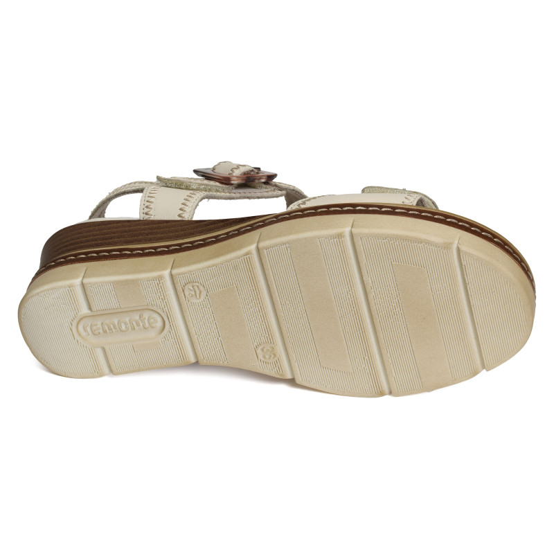 D2L58 Ecru, Sandales compensées Remonte