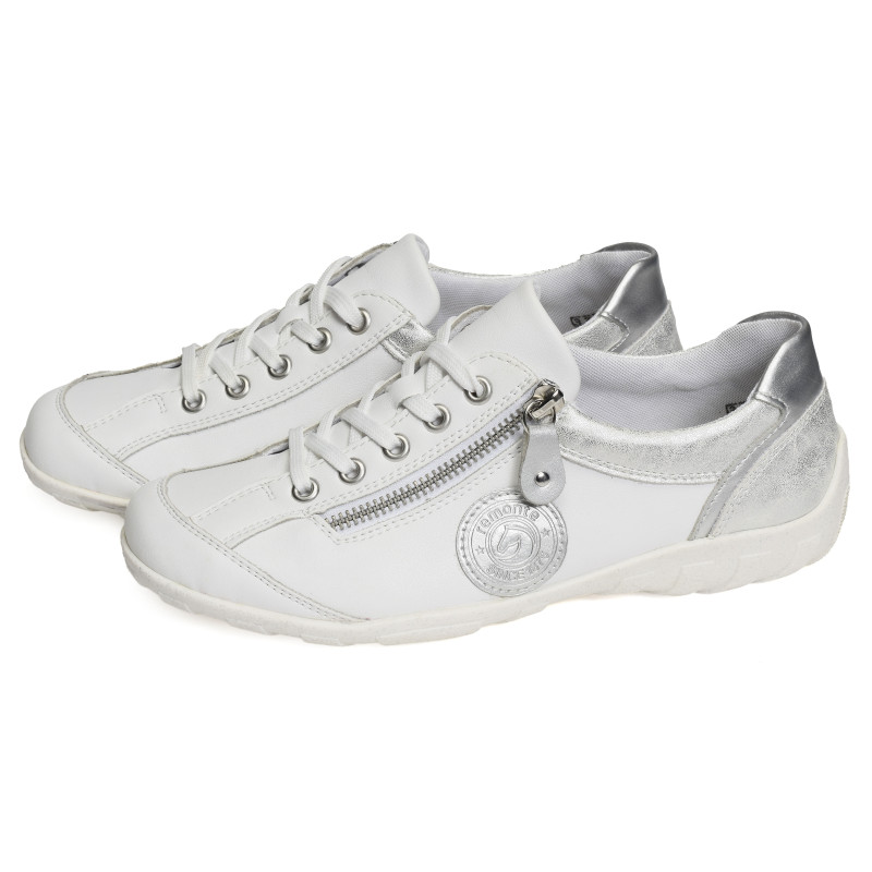 R3408 Blanc Argent, Sneakers basses Remonte
