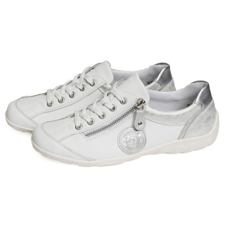 R3408 Blanc Argent, Sneakers basses Remonte