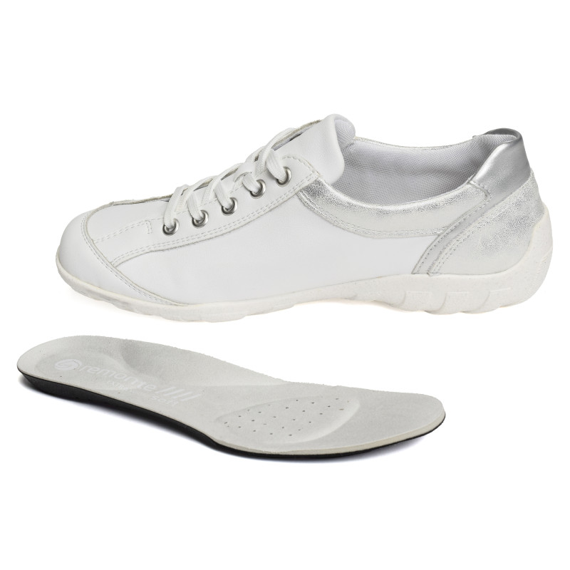 R3408 Blanc Argent, Sneakers basses Remonte