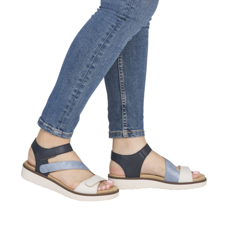 D2050 Marine Beige, Sandales plates Remonte