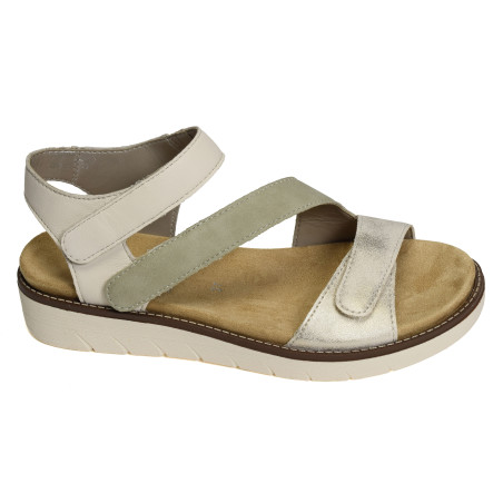 D2050 Beige Multicolore, Sandales plates Remonte