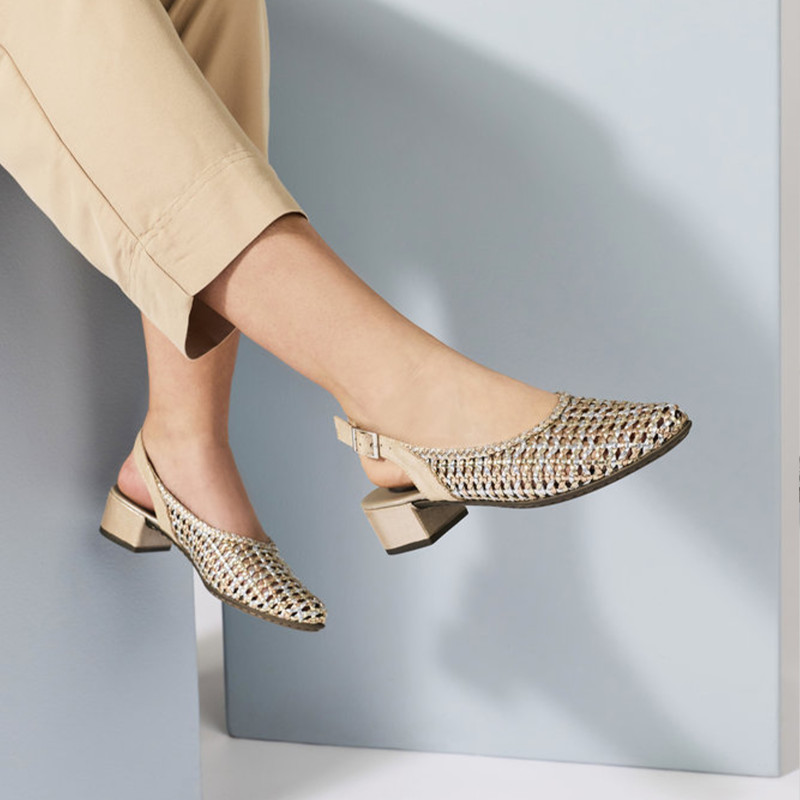 47078 Argent Or, Slingback Rieker