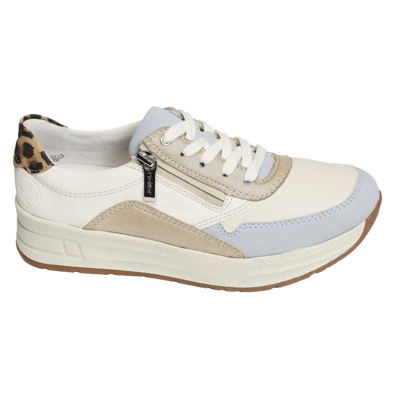 N8114 Blanc Multicolore, Baskets running Rieker