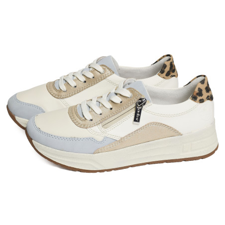 N8114 Blanc Multicolore, Baskets running Rieker